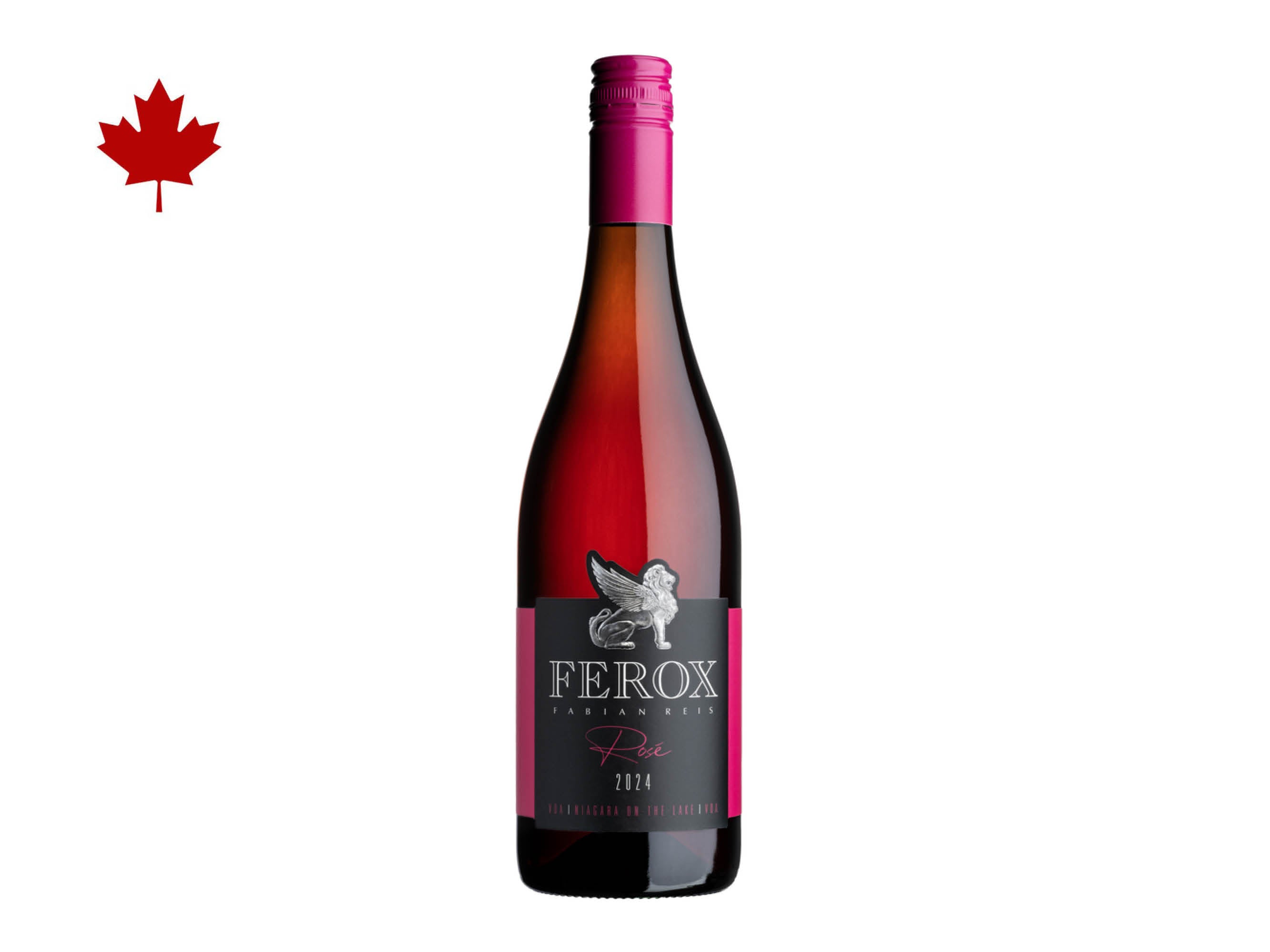 Kanadischen Wein genießen und bestellen: Ein halbtrockener Roséwein vom Weingut Ferox, Niagara-on-the-Lake, Region Ontario in Kanada aus der Silver Lion Kollektion. Ein fester Bestandteil der Elements Collection und ein für Ferox einzigartiger Stil. Auch dieser Jahrgang wurde aus einer gemeinsamen Pressung von Merlot und Malbec gekeltert.