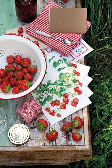 Erdbeeren und Sommerfrüchte Servietten