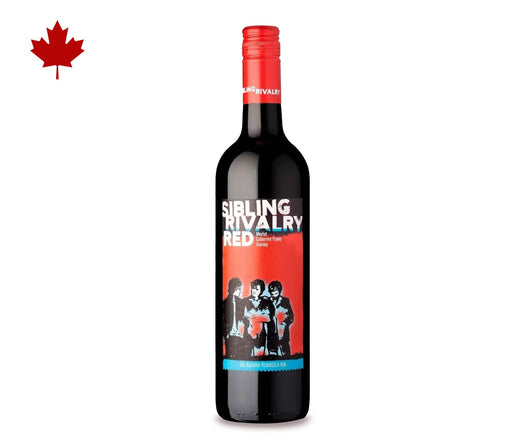 Dieser trockene Rotwein "Sibling Rivalry Red" ist eine Komposition aus drei der beliebtesten kanadischen Weine: Merlot, Cabernet Franc und Gamay. Der Wein verführt mit reifen Aromen von schwarzen Johannisbeeren, Himbeeren und Hibiskus.