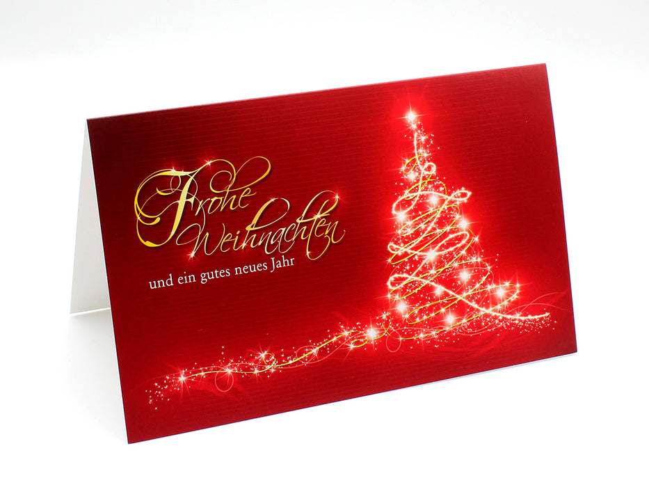 Weihnachtliche Grußkarte mit Wunschtext incl. Umschlag