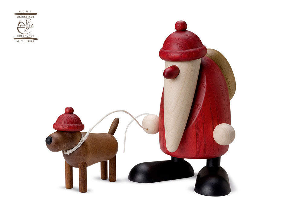 Santa Claus by Björn Köhler with dachshund Waldemar
